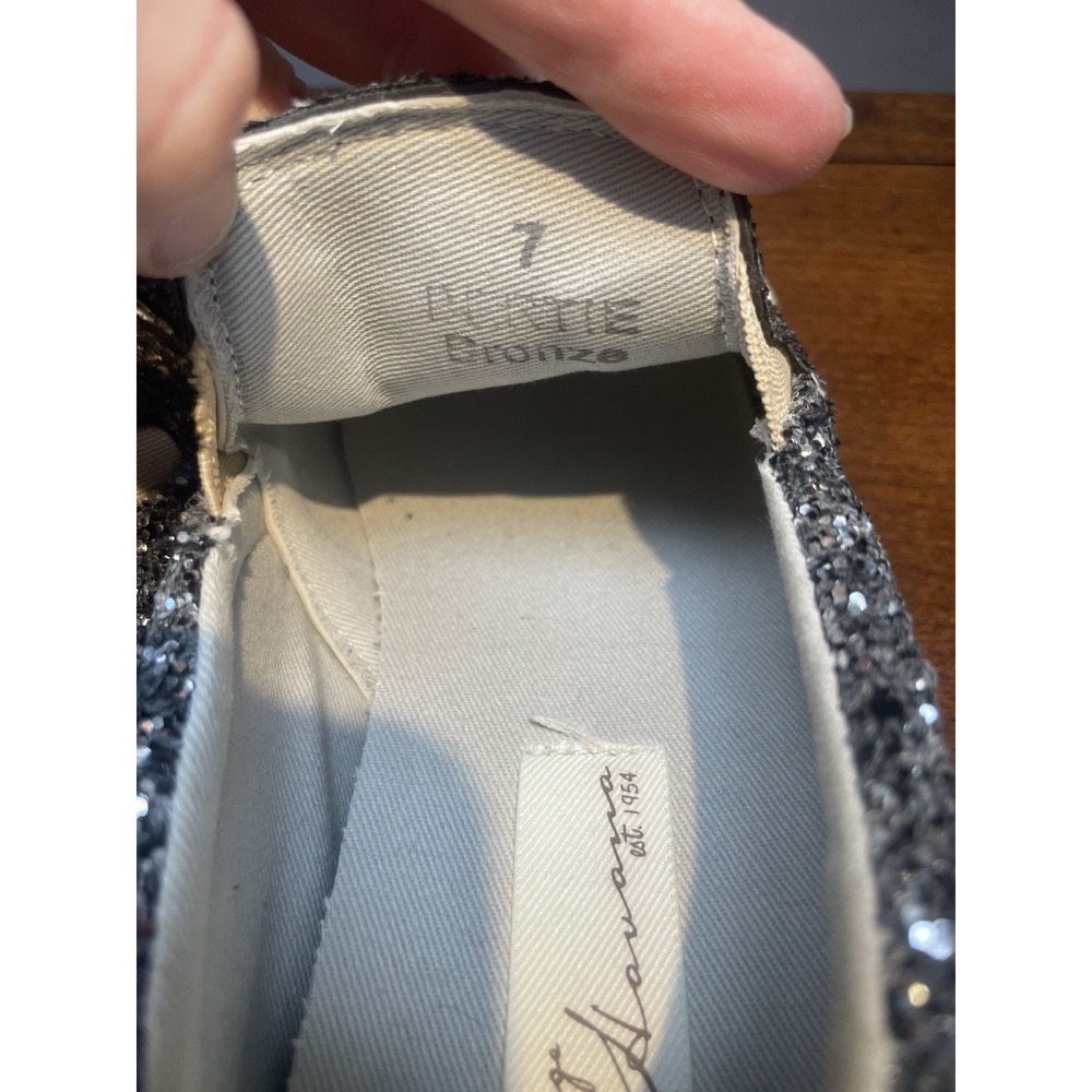 Vintage Havana Shoes Women 7 BRONZE BERTIE Glitter Sneaker Slip On Patches NWOB! - Picture 10 of 12